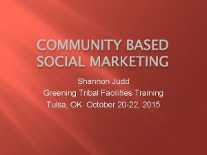 Community based social marketing definition