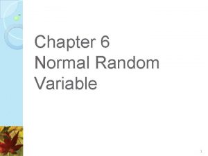 Standard normal random variable