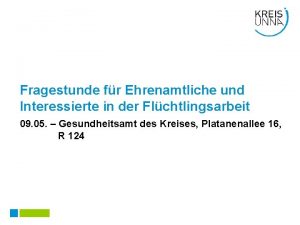 Fragestunde fr Ehrenamtliche und Interessierte in der Flchtlingsarbeit