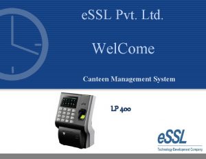 Lp 400 essl-canteen management device Lp 400 essl-canteen management device