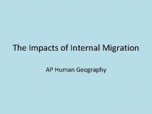 Internal migration ap human geography definition
