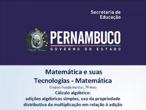 Matemtica e suas Tecnologias Matemtica Ensino Fundamental 7