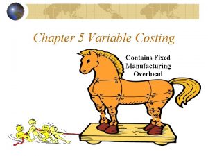 Variable costing vs absorption costing