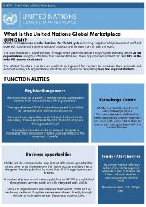 United nation global marketplace