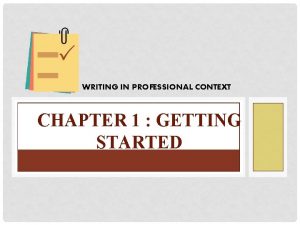 Professional context examples Professional context examples