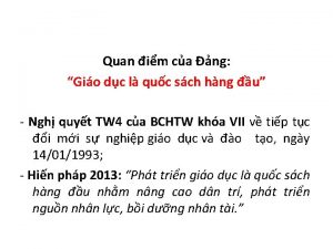 Quan im ca ng Gio dc l quc