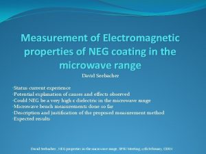 Measurement of Electromagnetic properties of NEG coating in