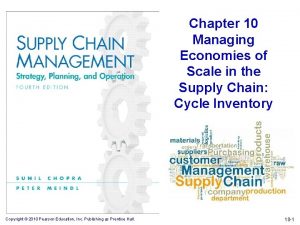 Chapter 10 Managing Economies of Scale in the