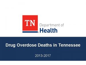 Drug Overdose Deaths in Tennessee 2013 2017 Introduction