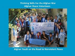 Afghan peace volunteers