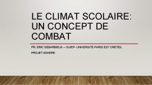 Les 5 dimensions du climat scolaire