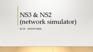 Ns3 network simulator