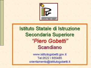 Istituto gobetti scandiano Istituto gobetti scandiano