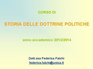 Storia delle dottrine politiche d'addio