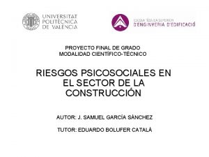 PROYECTO FINAL DE GRADO MODALIDAD CIENTFICOTCNICO RIESGOS PSICOSOCIALES