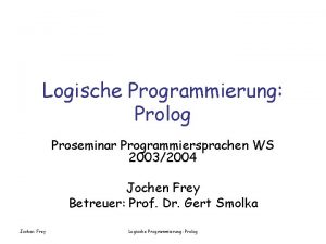 Prolog programmierung