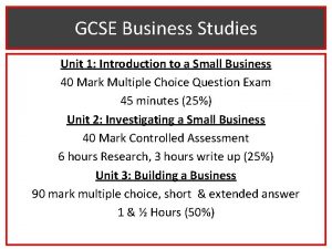 Business studies unit 1