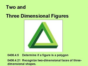 Two and Three Dimensional Figures 0406 4 5