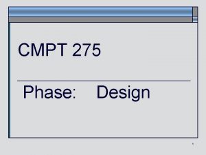 CMPT 275 Phase Design 1 Map of design