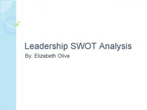 Leadership swot