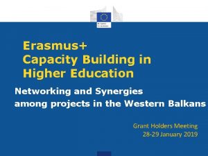 Erasmus Capacity Building in Higher Education Networking and