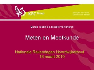 Marga Tubbing Maaike Verschuren Meten en Meetkunde Nationale