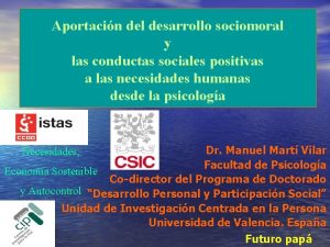 Aportacin del desarrollo sociomoral y las conductas sociales