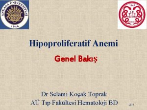 Hipoproliferatif anemi nedir