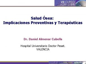 Salud sea Implicaciones Preventivas y Teraputicas Dr Daniel