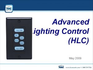 Hai lighting control