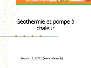 Ademe pompe à chaleur