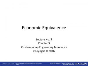 What is economic equivalence What is economic equivalence