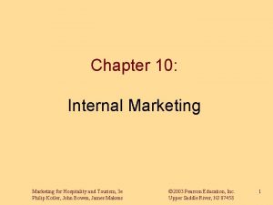 Internal marketing in hotel industry