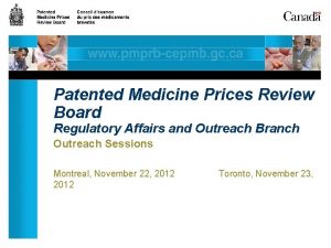 Patented medicine prices review board