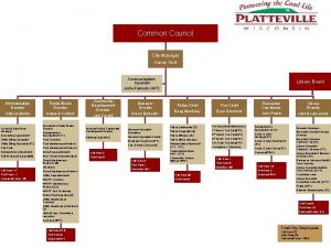 City of Platteville Organizational Chart Common Council City