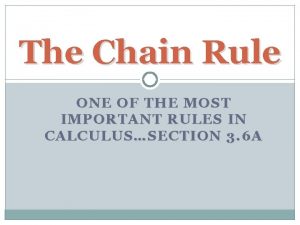 The chain rule