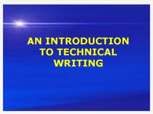 Importance of technical writing