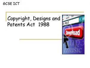 Design and patents act 1988
