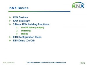 KNX Basics v KNX Devices v KNX Topology