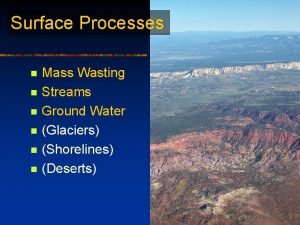 Mass wasting processes