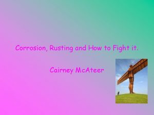 Corrosion Rusting and How to Fight it Cairney