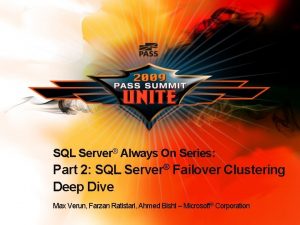 SQL Server Always On Series Part 2 SQL