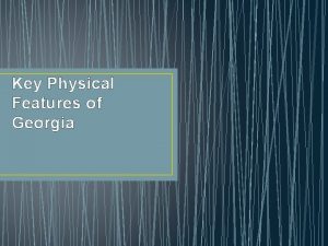 Physical features of georgia
