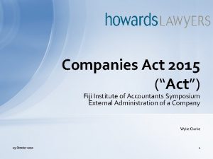Fiji companies act 2015 Fiji companies act 2015
