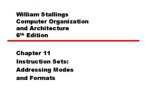 William Stallings Computer Organization and Architecture 6 th