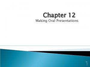 Oral presentation example