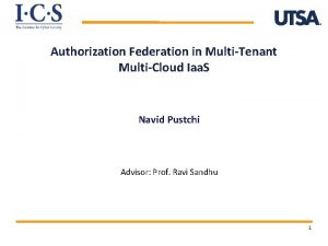 Authorization Federation in MultiTenant MultiCloud Iaa S Navid