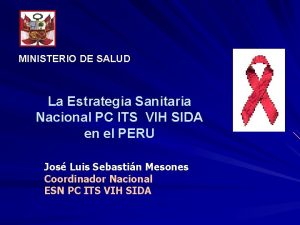 Estrategia sanitaria nacional de salud bucal