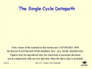 Single cycle datapath
