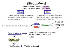 Ethos y mores